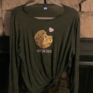 Forest Green Lux Long Sleeve Cookie Shirt